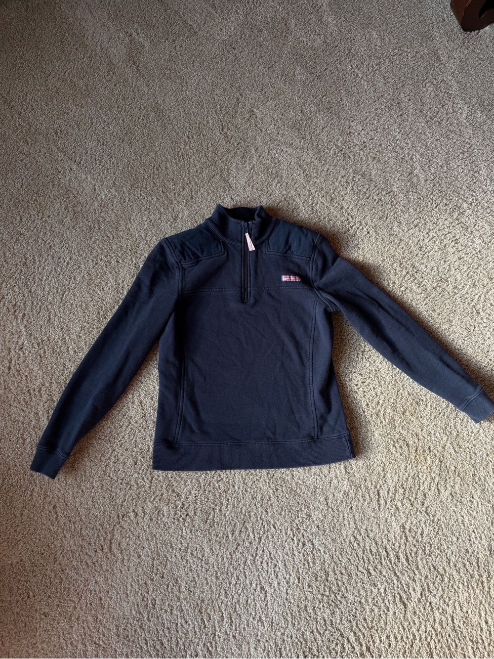 Vineyard Vines Navy Half-Zip V-Neck Pullover
